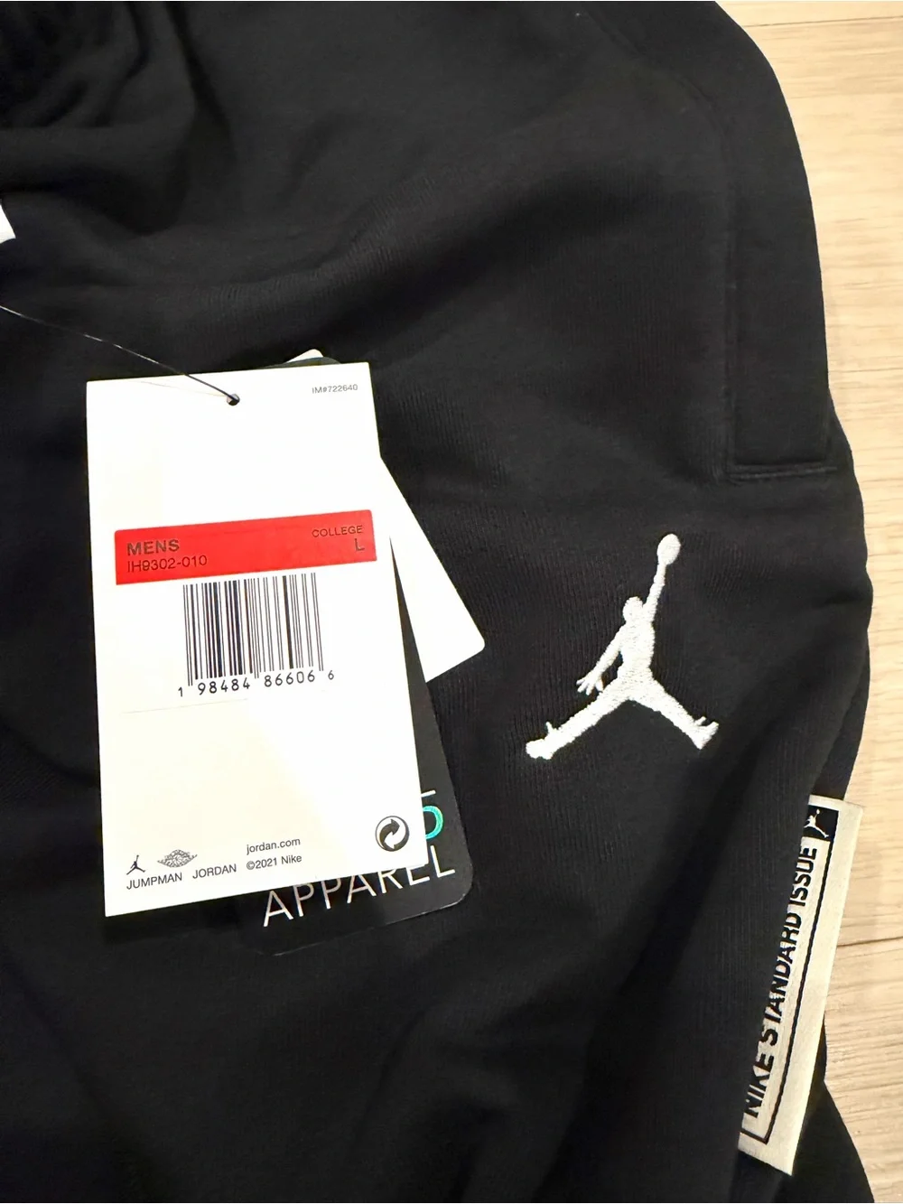 Nike Air Jordan NCAA UCLA College Sweatpants Fleece Black Joggers Mens Large New